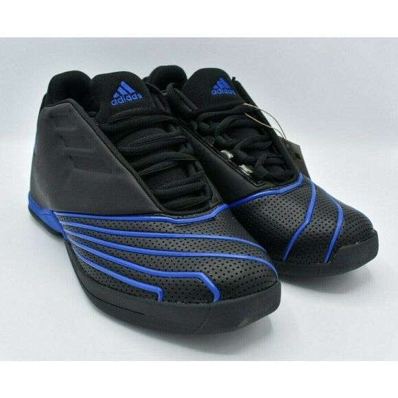 NWB Adidas Mens Size 7.5 TMAC 2 Restomod Black Blue Basketball Shoes‎ FX4992 main image 5